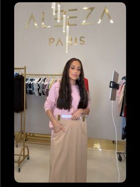Aleeza Paris Sand light Sweatshirt material Skirt
